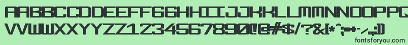 Fonderian Bold Font – Black Fonts on Green Background