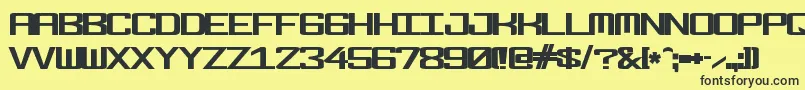 Fonte Fonderian Bold – fontes pretas em um fundo amarelo