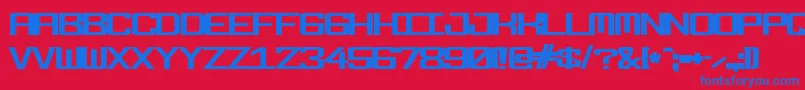 Fonderian Bold Font – Blue Fonts on Red Background