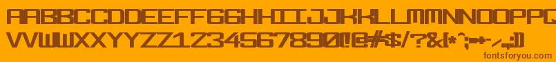 Fonte Fonderian Bold – fontes marrons em um fundo laranja