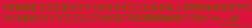 Fonderian Bold Font – Brown Fonts on Red Background