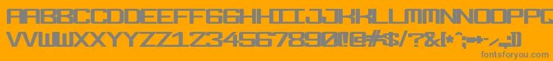Fonderian Bold-Schriftart – Graue Schriften auf orangefarbenem Hintergrund