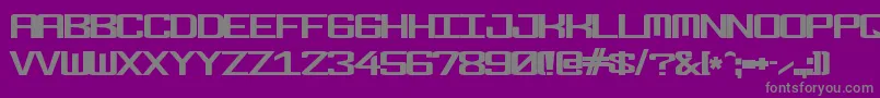 Fonderian Bold Font – Gray Fonts on Purple Background