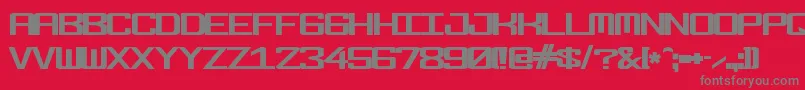 Fonderian Bold Font – Gray Fonts on Red Background