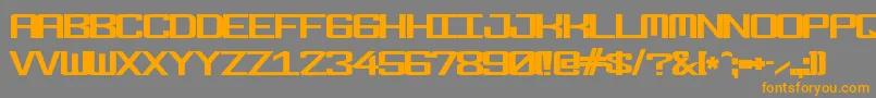 Fonderian Bold Font – Orange Fonts on Gray Background