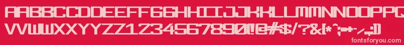 Fonderian Bold Font – Pink Fonts on Red Background