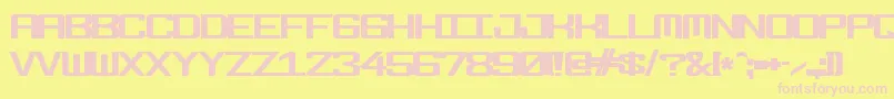 Fonderian Bold Font – Pink Fonts on Yellow Background