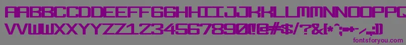 Fonderian Bold Font – Purple Fonts on Gray Background