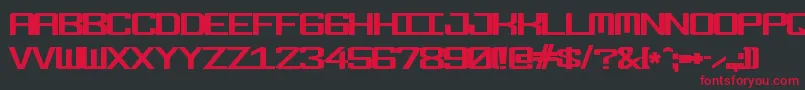 Fonderian Bold Font – Red Fonts on Black Background