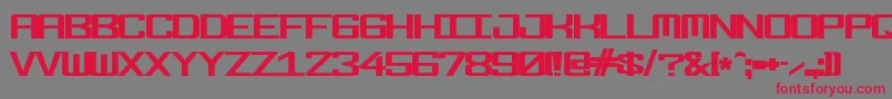 フォントFonderian Bold – 赤い文字の灰色の背景