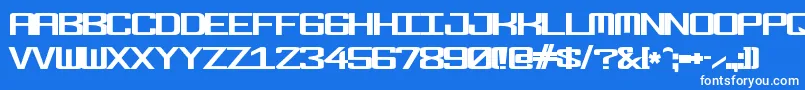 Шрифт Fonderian Bold – белые шрифты на синем фоне