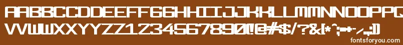 Fonderian Bold-Schriftart – Weiße Schriften auf braunem Hintergrund