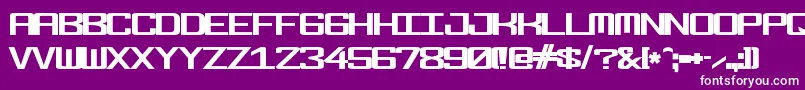 フォントFonderian Bold – 紫の背景に白い文字