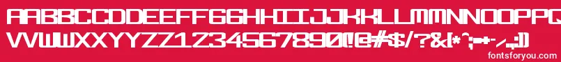 Fonderian Bold Font – White Fonts on Red Background
