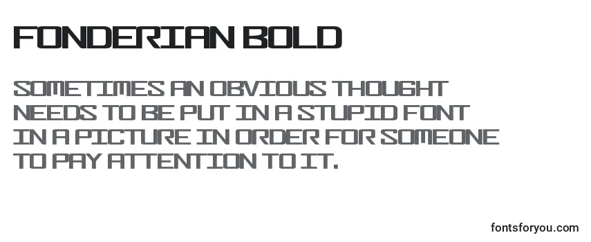 フォントFonderian Bold