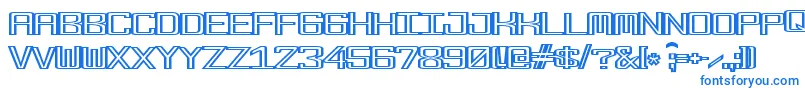 フォントFonderian Fineline – 白い背景に青い文字