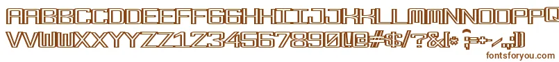 Шрифт Fonderian Fineline – коричневые шрифты на белом фоне