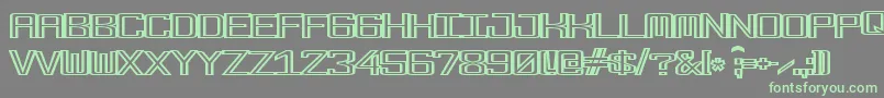 Fonderian Fineline-fontti – vihreät fontit harmaalla taustalla