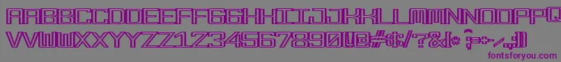 Fonderian Fineline Font – Purple Fonts on Gray Background
