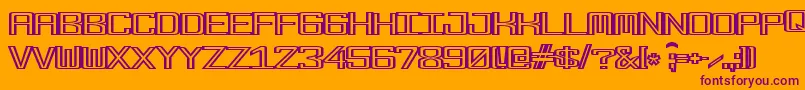 Шрифт Fonderian Fineline – фиолетовые шрифты на оранжевом фоне