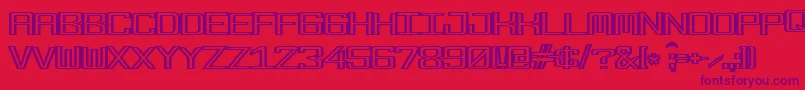 Fonderian Fineline Font – Purple Fonts on Red Background