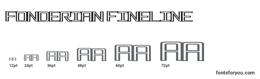 Fonderian Fineline Font Sizes