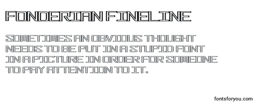 Шрифт Fonderian Fineline