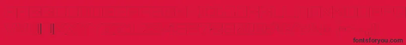 Fonderian Hollow Font – Black Fonts on Red Background