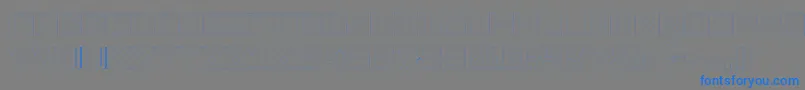Fonderian Hollow Font – Blue Fonts on Gray Background