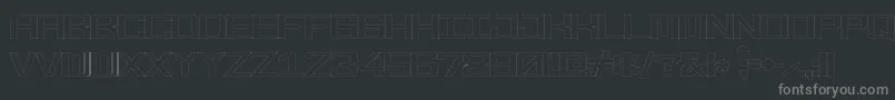 Fonte Fonderian Hollow – fontes cinzas em um fundo preto