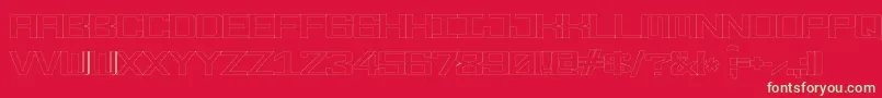 Fonderian Hollow Font – Green Fonts on Red Background