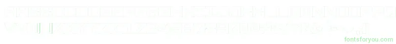 Fonderian Hollow-Schriftart – Grüne Schriften auf weißem Hintergrund