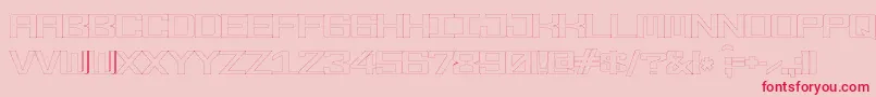 Fonderian Hollow Font – Red Fonts on Pink Background