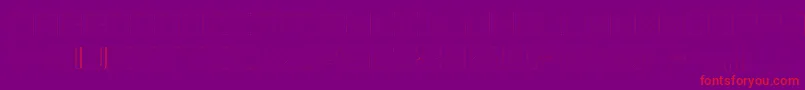 Fonderian Hollow Font – Red Fonts on Purple Background