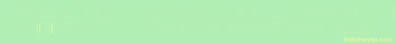 Fonderian Hollow Font – Yellow Fonts on Green Background