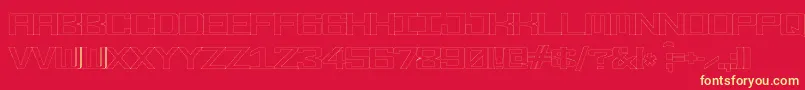 Fonderian Hollow Font – Yellow Fonts on Red Background