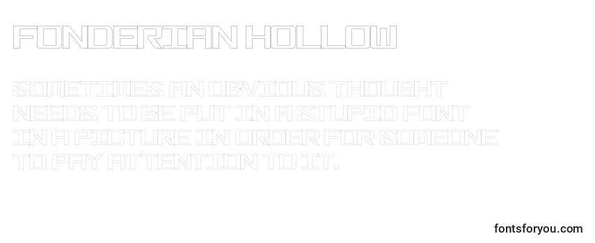 Fonderian Hollow -fontin tarkastelu