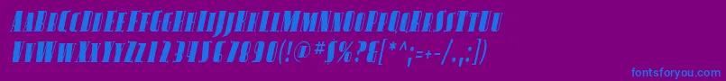 Avond14 Font – Blue Fonts on Purple Background