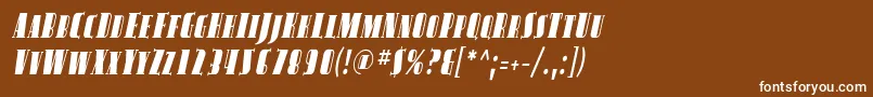 フォントAvond14 – 茶色の背景に白い文字