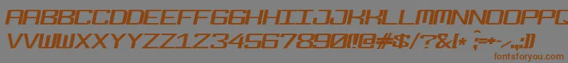 Fonderian Italic Font – Brown Fonts on Gray Background
