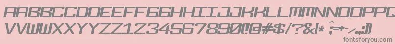 Fonderian Italic Font – Gray Fonts on Pink Background