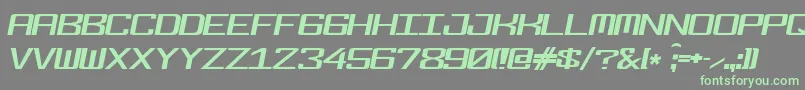 fuente Fonderian Italic – Fuentes Verdes Sobre Fondo Gris