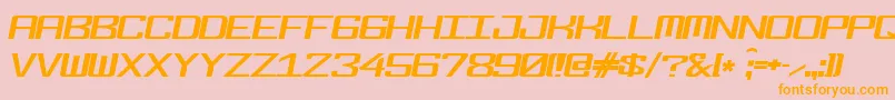 Fonderian Italic Font – Orange Fonts on Pink Background