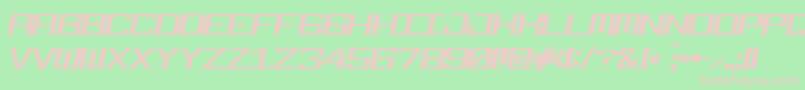 Fonderian Italic Font – Pink Fonts on Green Background