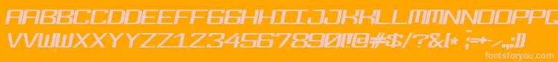 Fonderian Italic Font – Pink Fonts on Orange Background