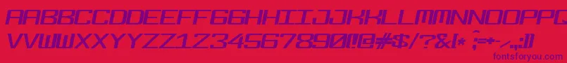 Fonderian Italic Font – Purple Fonts on Red Background