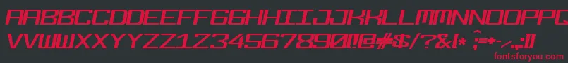 Fonderian Italic Font – Red Fonts on Black Background