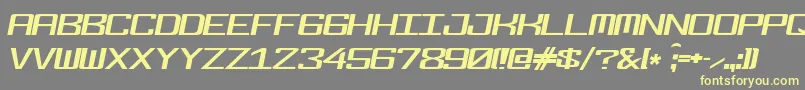 Fonderian Italic Font – Yellow Fonts on Gray Background