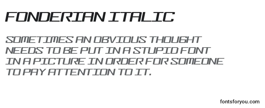 Fonderian Italic-fontti