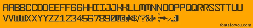Шрифт Fonderian Skinny – чёрные шрифты на оранжевом фоне